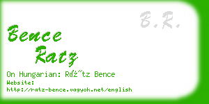 bence ratz business card